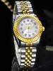 1pcs Women's Fashion Round Room Gold Steel Band Quartz Wristwatch 3