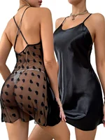 Summer Sexy Women's Pajamas Halter Dress Lace Patchwork Simple Women's Nightdress