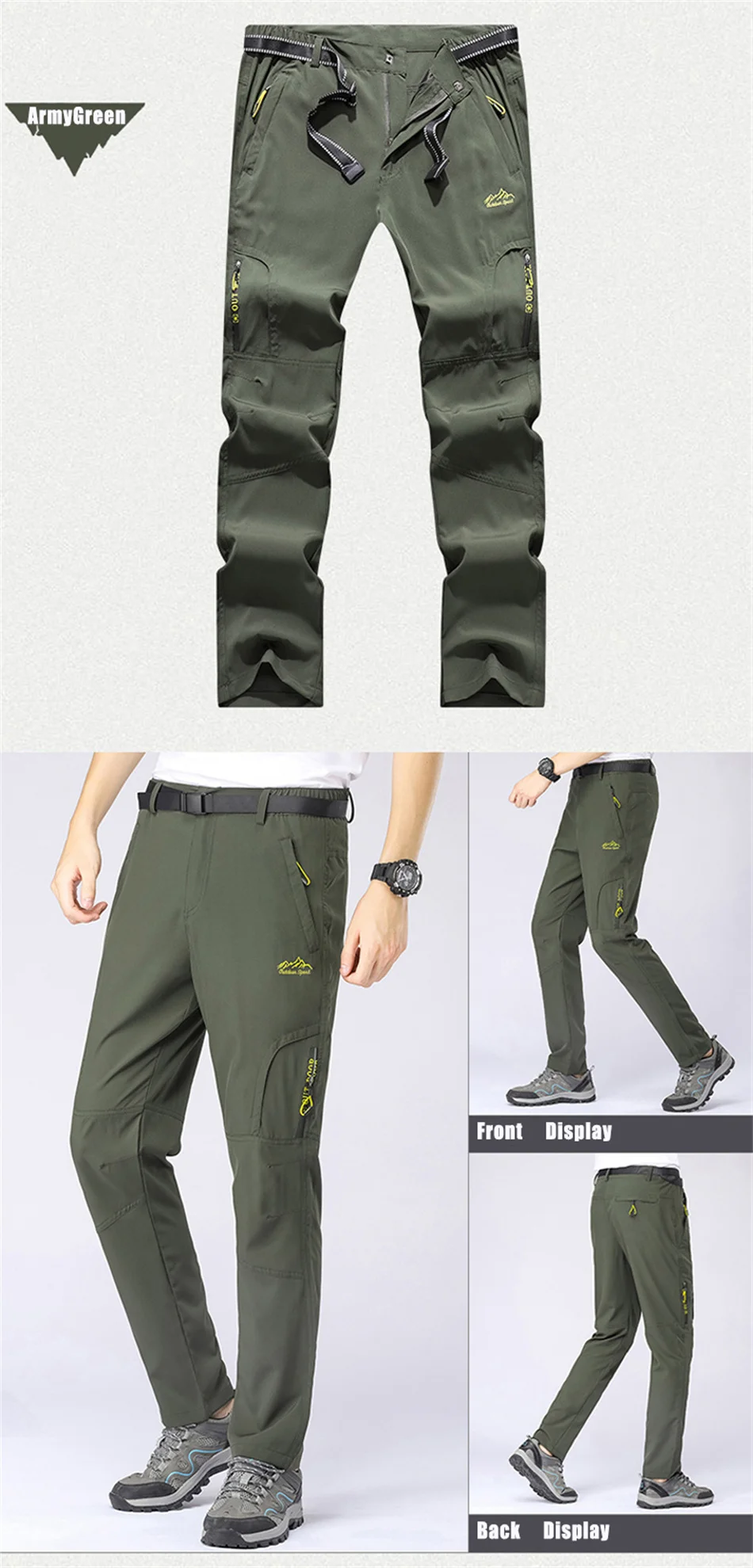 Pantaloni Uomo Softshell Elasticizzati - Cotone, Cargo, Per Lavoro, Caccia E Trekking - Foto 6