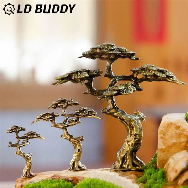 

Unique Alloy Micro Landscape Ornament Durable Micro Landscape Decoration Intricate Bonsai Tree Statue Bonsai Tree Decoration Hot