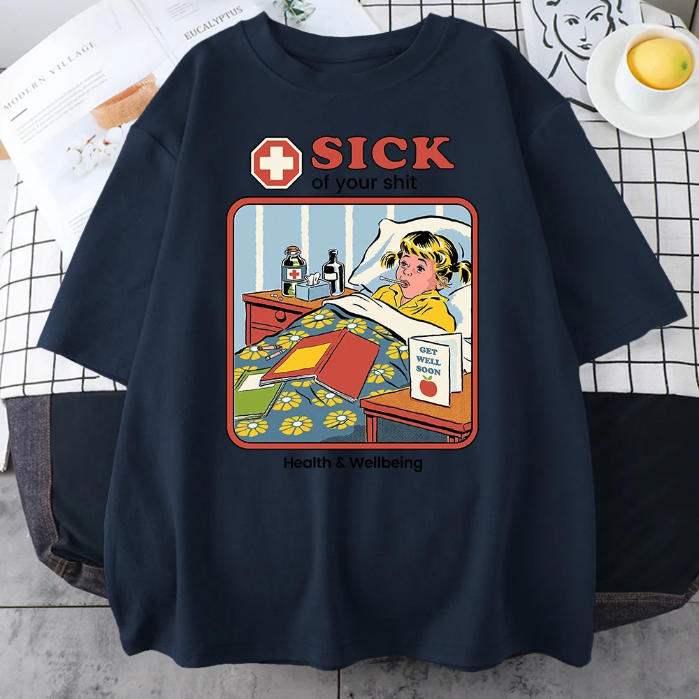 Horror-Comic-Serie krank von Ihrer Gesundheit Wohlbefinden Männer Kleidung weiche Sommer Baumwolle T-Shirts Straße T-Shirts Straße lose Top – Detail 8