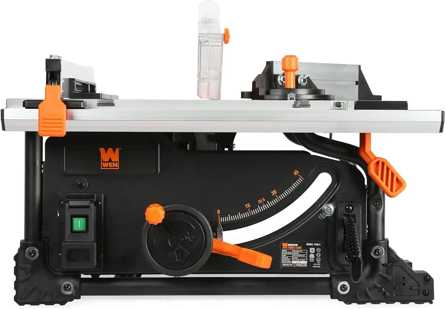 11-Amp 8.25-Inch Compact Benchtop Jobsite Table Saw, Black Easy Storage Transportation TT0811