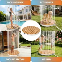 Arroseur de piscine extérieur de 70 cm, douchette de piscine à hauteur réglable activée par le pied avec filtre, arroseur de jardin antidérapant 6