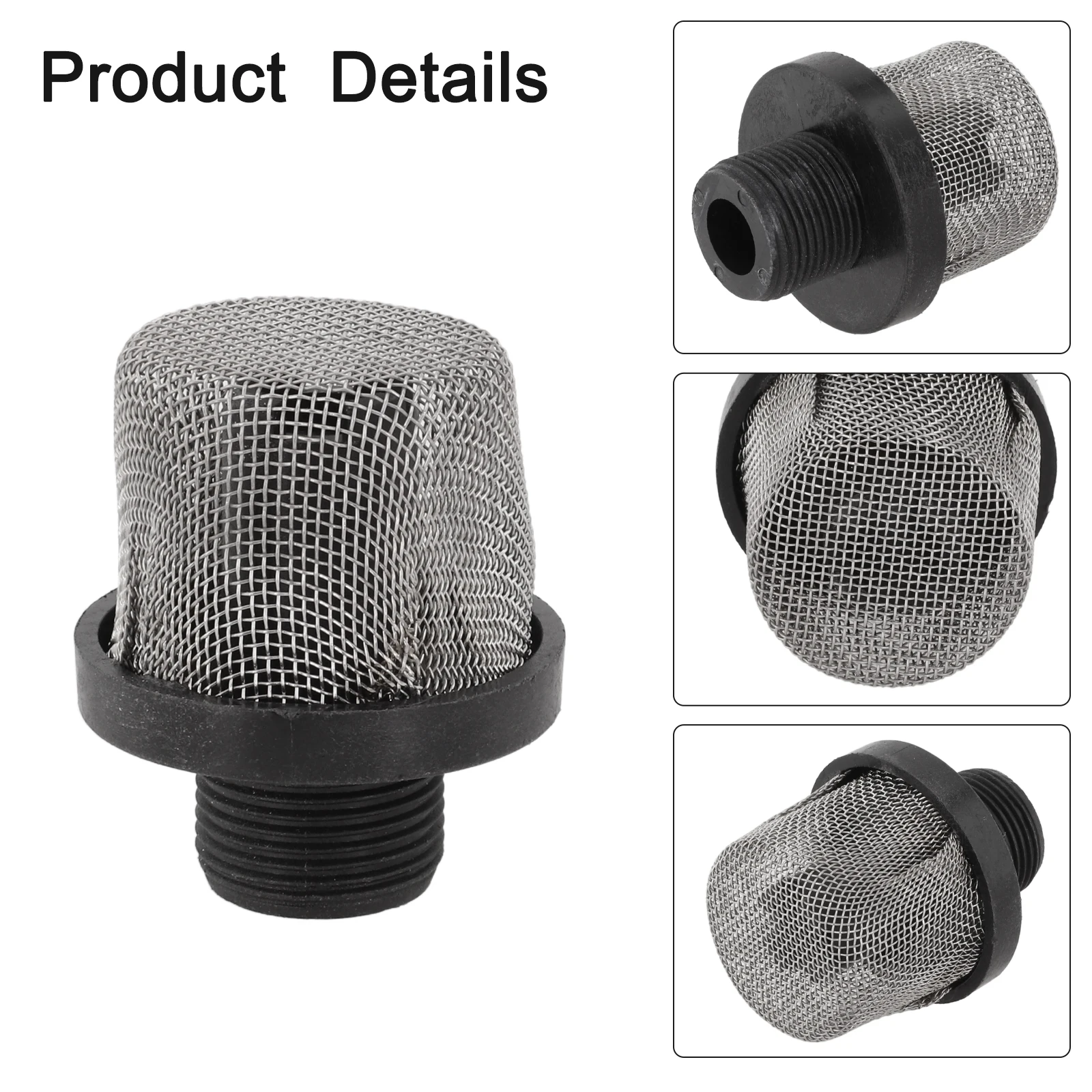 288716 Inlet Strainer Airless Paint Sprayer Strainer Removes Debris Black And Silver For Airless Paint Sprayer