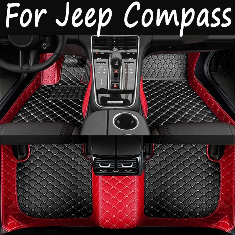 

Автомобильные коврики для Jeep Compass 2021 2022 2023 2024, коврики, накладки на ножки, аксессуары, детали интерьера, водонепроницаемые защитные коврики, чехлы