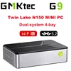 GMKtec G9 Twin Lake N150 Dual-system 4-bay NAS Mini PC DDR5 12GB on Board 64GB EMMC M.2 2280 SSD Dual 2.5G Lan WIFI 6 BT5.2 1