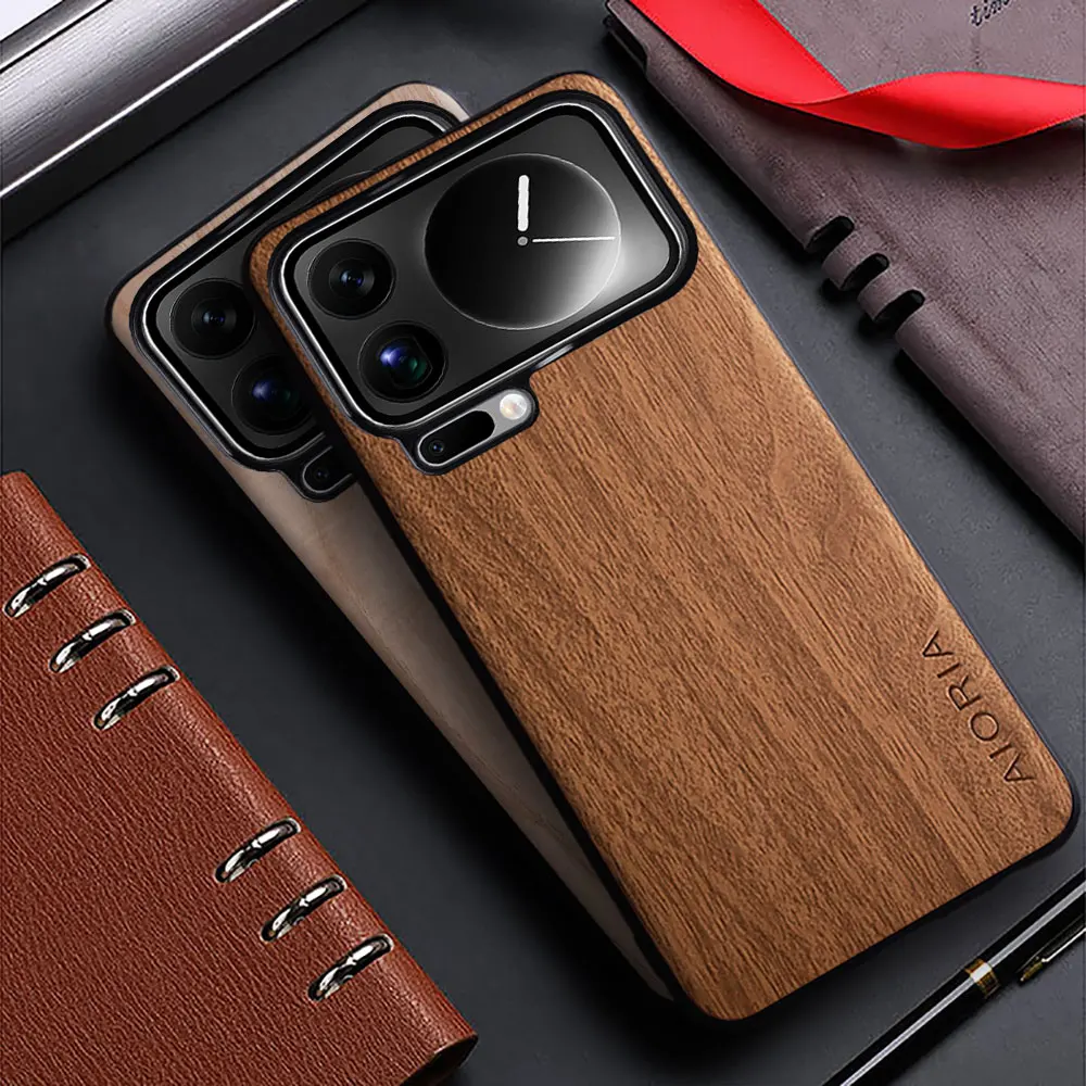 Bamboo Wood Pattern Leather Case Cover