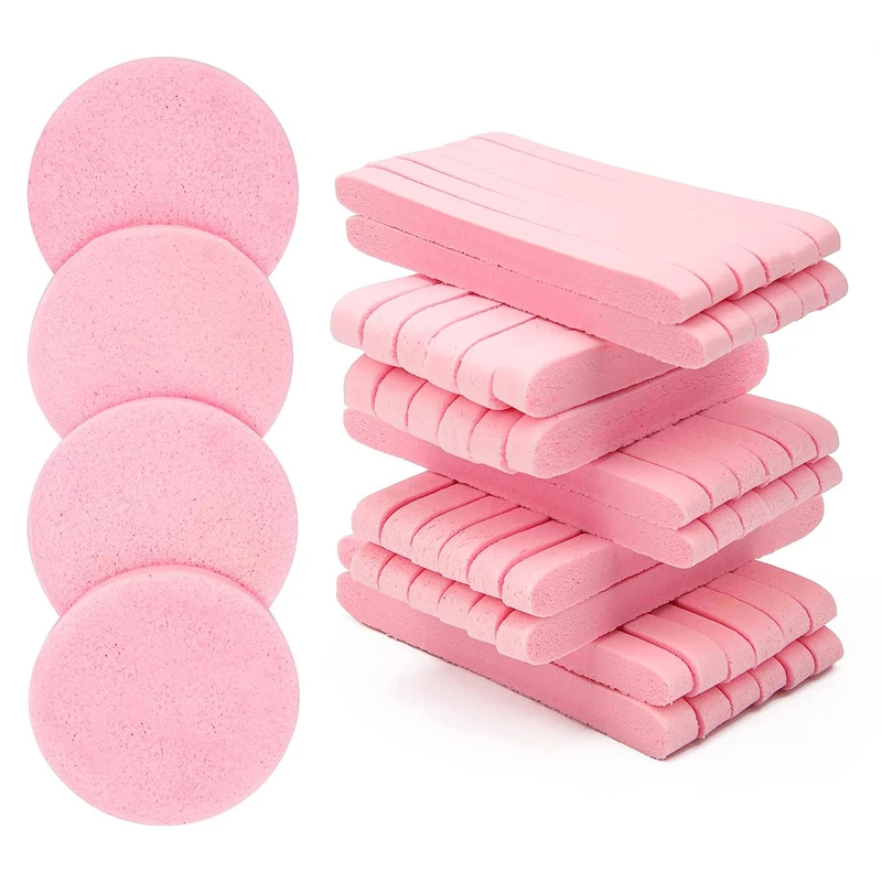 90 Pieces Facial Sponges Heart Shape Compressed Facial Sponges Natural  Facial Cleansing Sponges Pads Exfoliating Sponges for Cleansing and  Exfoliating