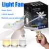 LED 30W ceiling fan light E27 with remote control for living room, study, household use, 85-265V bulb Living Room Study Room 1