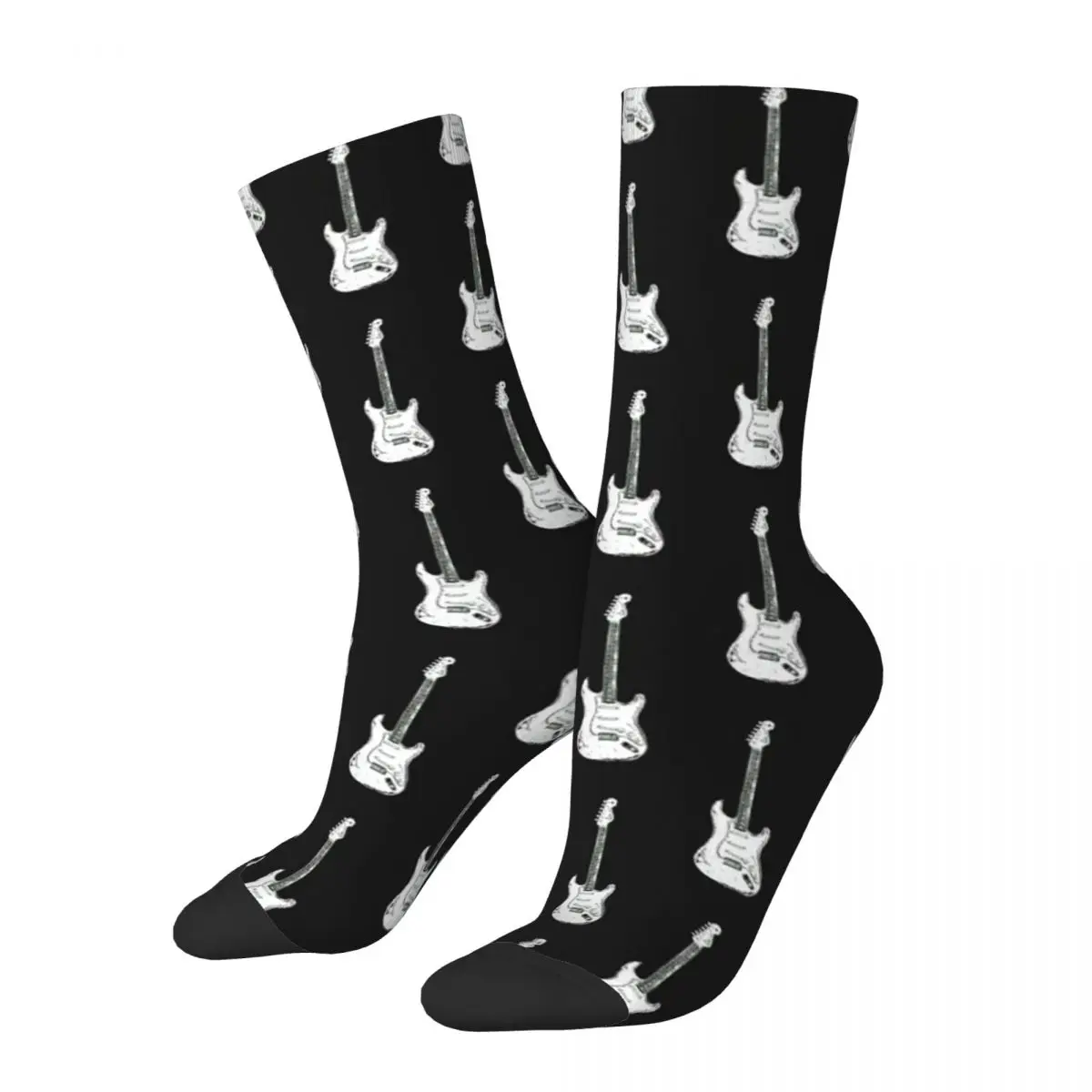 

Guitar Design Socks Harajuku Sweat Absorbing Stockings All Season Long Socks Accessories for Man's Woman's Gifts