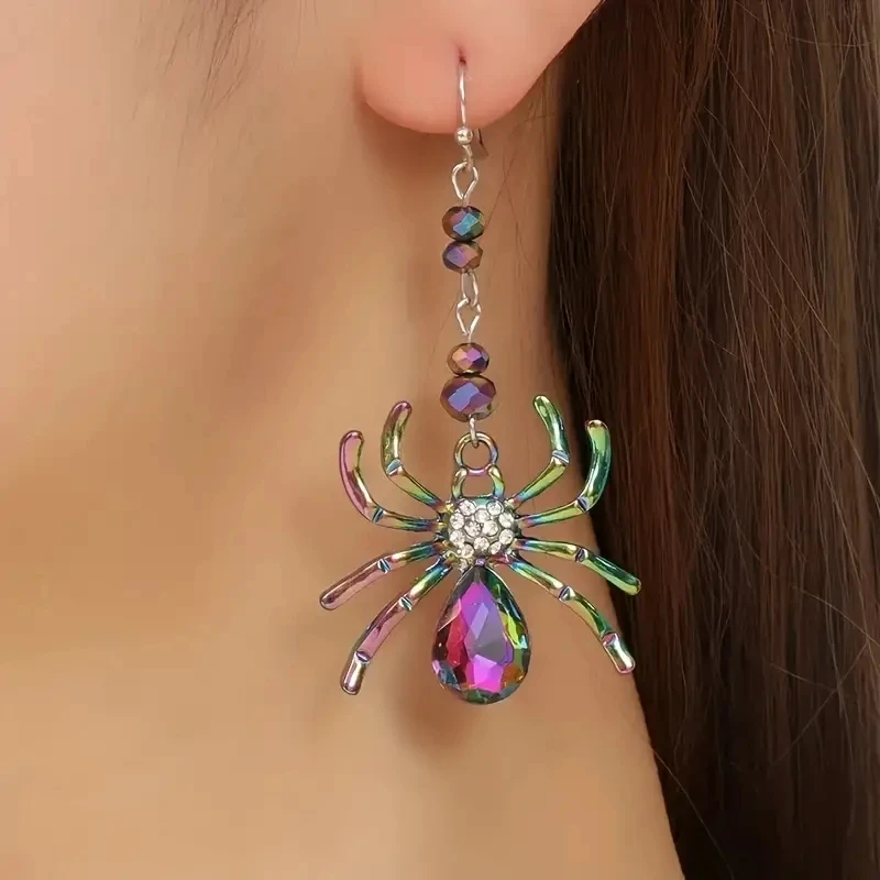 Advanced Style Spider Female Street Light Earrings