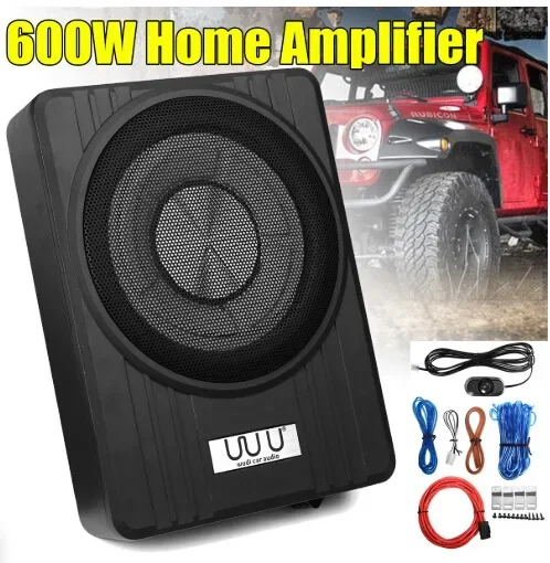 Car Audio 600W Subwoofer Sottile Da 10 Pollici Ad Alta Potenza 12V Subwoofer Puro Per Auto