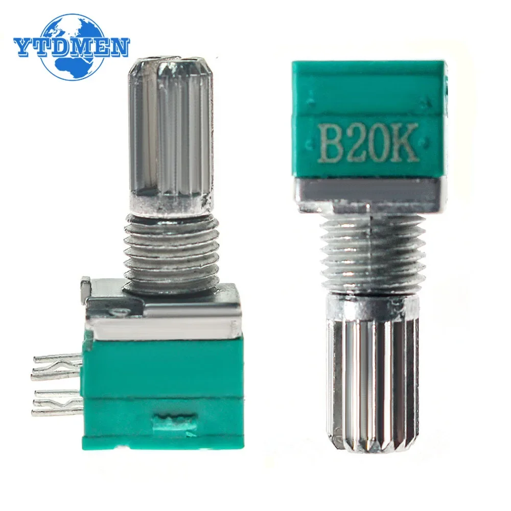 5PCS RK097NS RK097 Potentiometer B10K B5K B100K B1K B50K B20K 500K Shaft 15mm 6Pin Audio Amplifier Sealing Kit