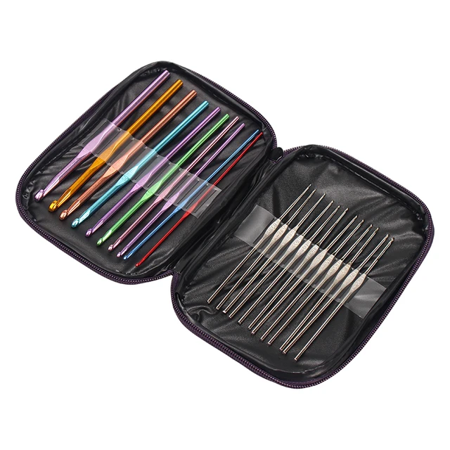 22pcs metal crochet hooks set sweater