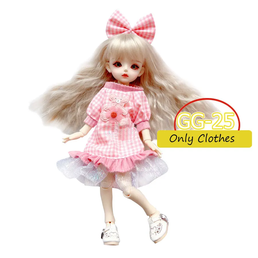 Pretty GG Series Cosplay Figuren Kleidung für 30 cm 1/6 Bjd Byte Puppe DIY Maid Dress Up Süßes Lolita Kleidungsset Puppenrock – Detail 4