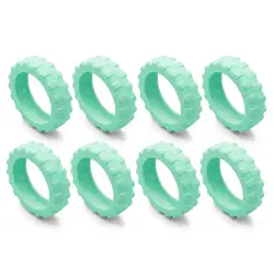8-Piece Luggage Wheel Protection Set with Silent-Glide Casters (Mint Green-8Pcs)