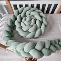 1-4 M bébé lit protecteur infantile berceau oreiller coussin tresse noeud pare-chocs berceau pare-chocs chambre décor Tresse Tour De Lit Bebe 6