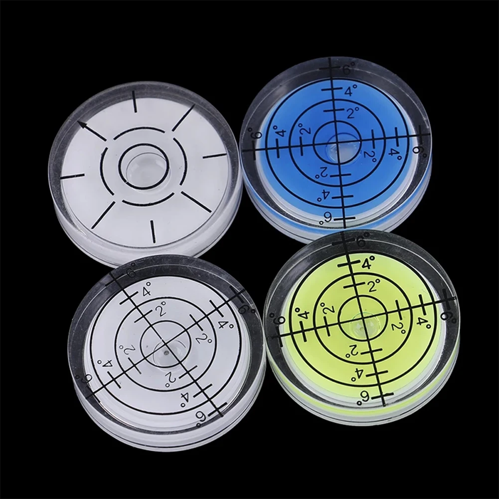 2pcs round bubble level mini spirit level degree set horizontal bubble bullseye precision circular green color measuring tool 32*7mm  Bubble Degree Mark Surface Level Round Circular Measuring Meter For Horizontal Bubble Measuring Tool  Horizontal Leveler