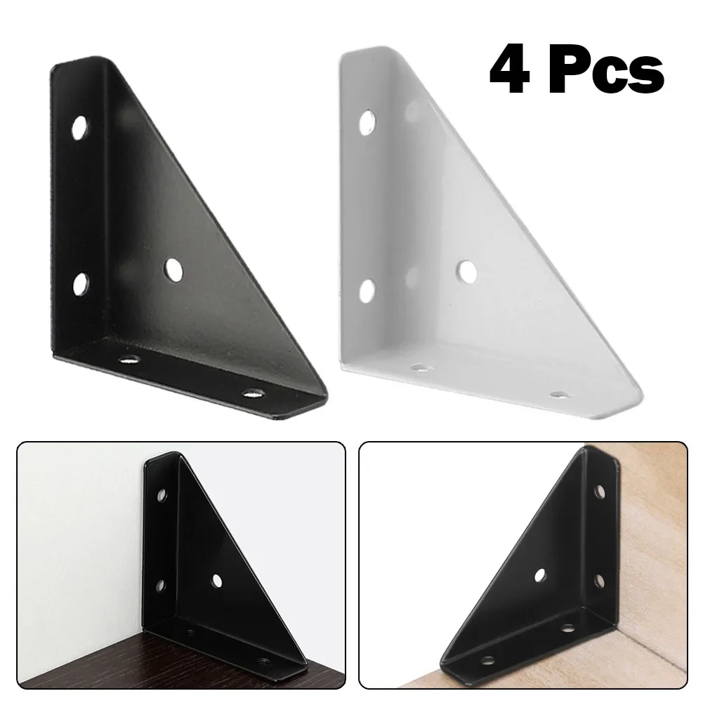 Description Picture 2 of item4PCS Heavy Iron Corner Brackets Right Angle Corner Brackets Angle Connector Shelf Support Furniture Hardware Accessories