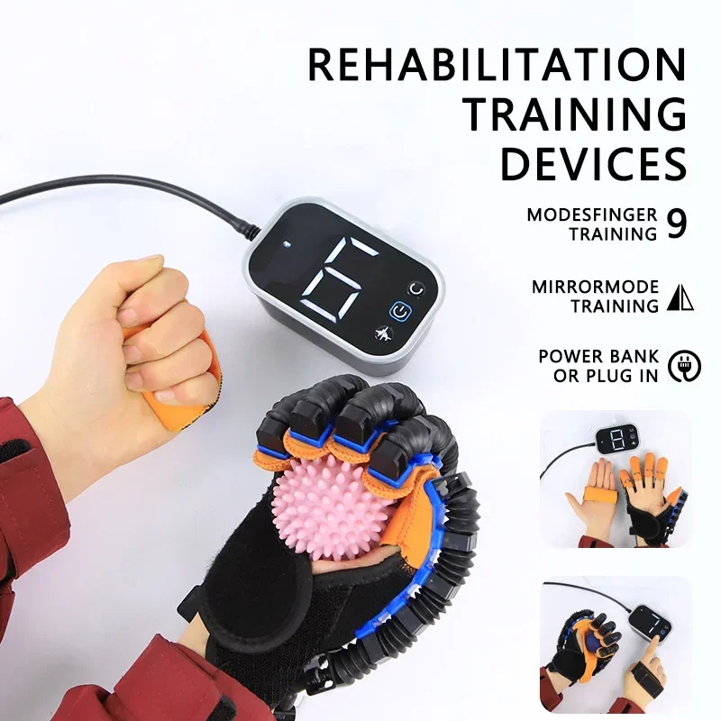 Rehabilitation Robot Gloves Finger Training Hand Exerciser for Stroke Hemiplegia Cerebral Infarction Left & Right Hand Therapy