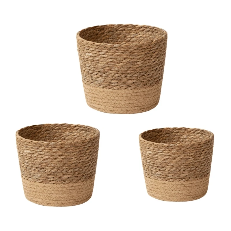 

Handwoven Flower Basket Hand Woven Storage Basket Flower Baskets Plant Pot Bonsai Succulents Container Decoration