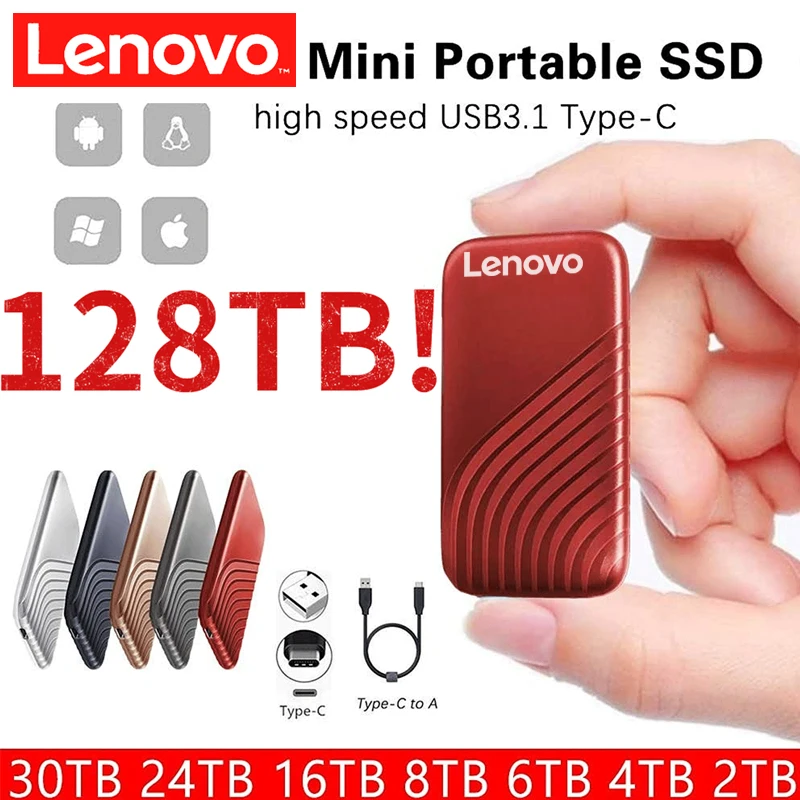 Lenovo Original Ssd Hard Disk 2Tb Ssd 2.5 Pollici 500Gb Hard Drive Hard Disk Elettronica Portatile Per Telefoni Cellulari Notebook