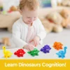 13-Piece Dinosaur Alphabet Snap Toy, Educational Puzzle, Gender Neutral Language Learning for Kids Aged 3+ 6