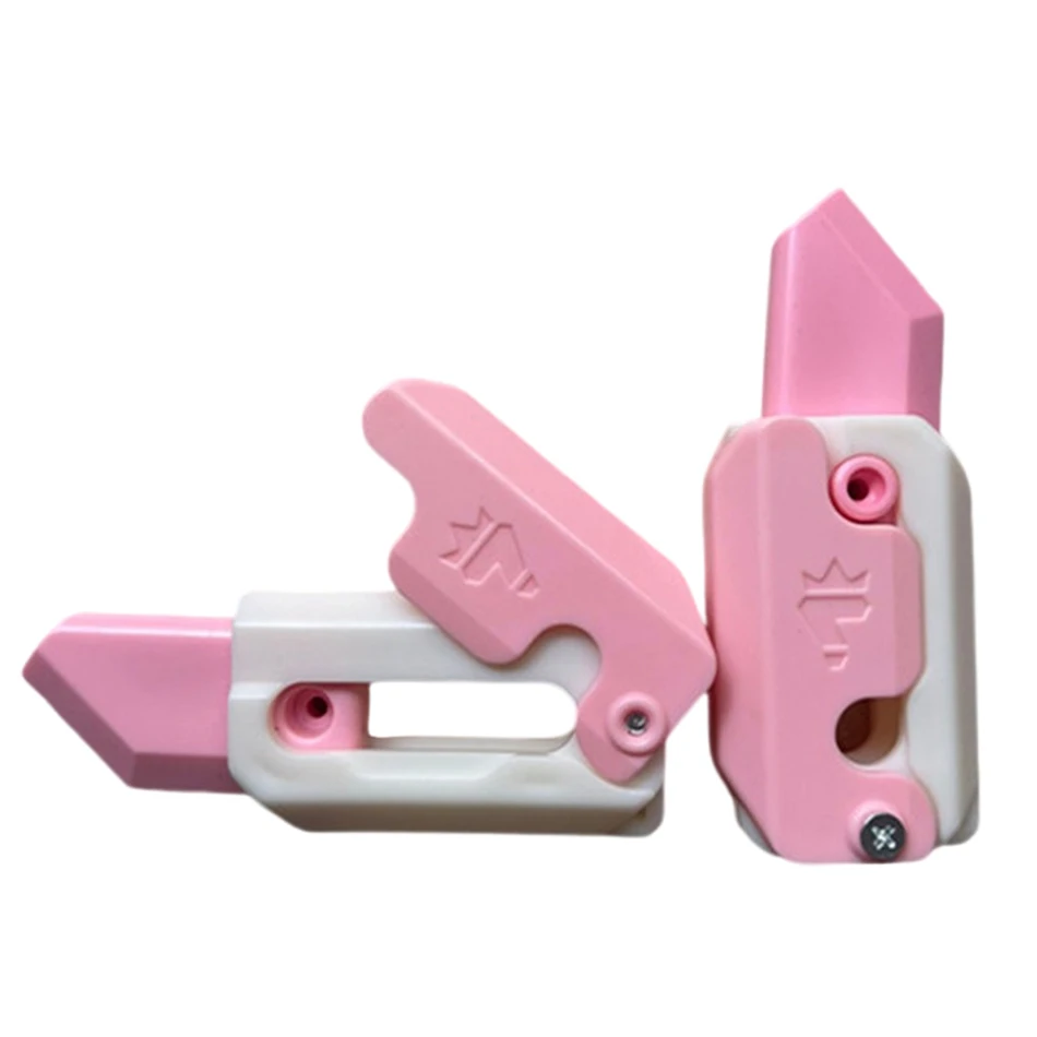 3D Print Gravity Cub Jump Small Radish Carrot Knife Mini Model Decompression Toy Push Card