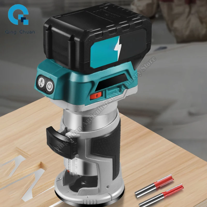 플랫 엣지 트리머 브러시리스 리튬 배터리 다기능 조각 핸드헬드 충전식 목공 구멍 뚫기 기계