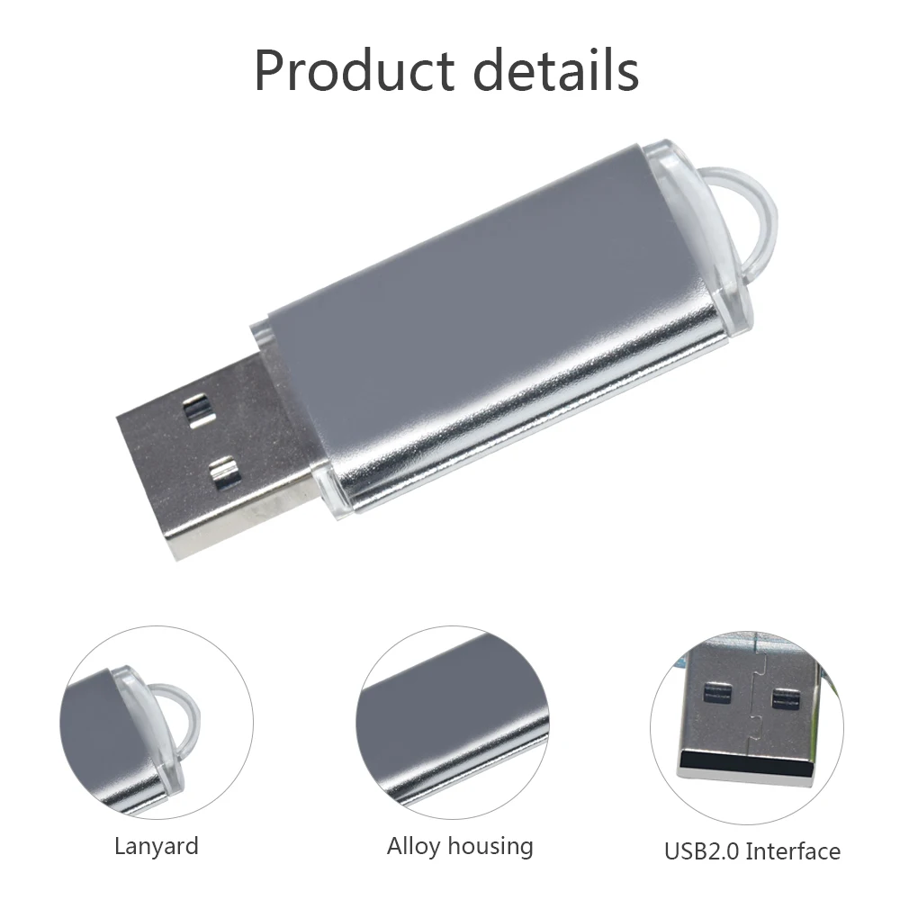 DIY Logo Gift Wedding USB Flash Drive 4G 16GB 8G 32GB 128MB Metal Pendrive USB 2.0 Memory Stick Pen Drive Over 10pcs Free Logo