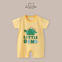 0-2 Years Baby Boys Summer Thin Cartoon Rompers Baby Girls Short Sleeve Bodysuit Newborn Infants Jumpsuit New Costume 4