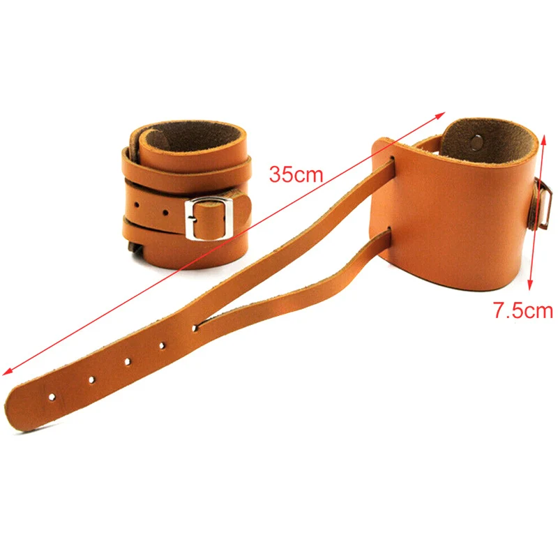 

1 Pair Wrist Brace Weightlifting Winding Bracers PU Leather Strength Training Support