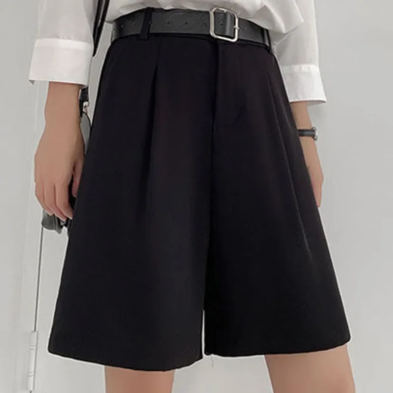 여성용 신축성 허리 세트 반바지, 루즈한 일본 캐주얼 패션, 프레피 스타일, 얇은 스트레이트, 하라주쿠, 신상