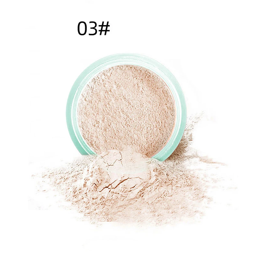Loose Powder 3 color facial waterproof oil control honey powder long-lasting with powder puff