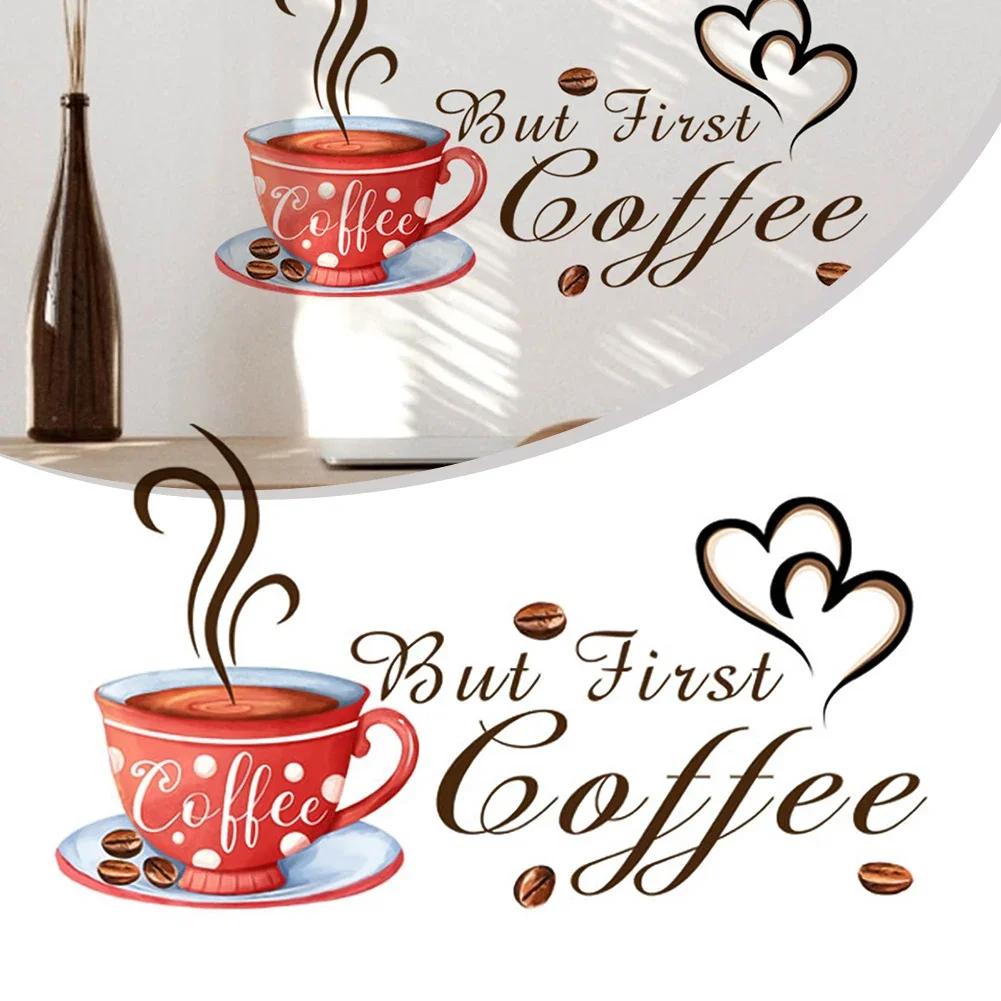 Coffee Cup Wall Stickers Cafe Vinyl Art Decals Pub Decals Kitchen Home Decor Indoor Design