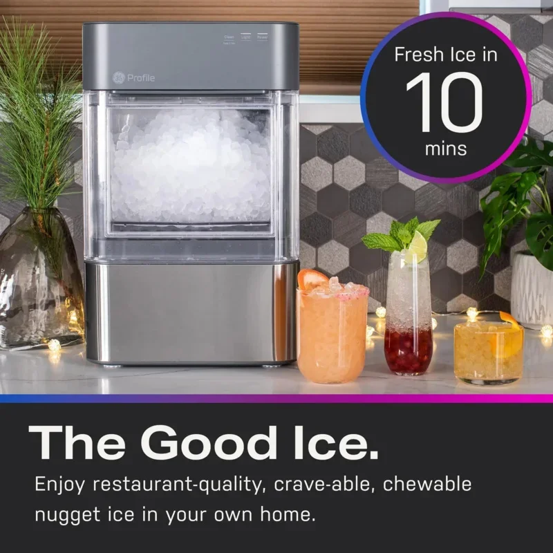 QWQWGE Profile Opal 2.0 Countertop Nugget Ice Maker Ice Machine with WiFi Connectivity Smart Home Kitchen Essentials