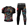 New Rashguard For Men Jiu Jitsu MMA T-shirt+Pant Set Brazilian Grappling Bjj Gi Boxing Rash Guard MMA Shorts Boxeo Fight Jerseys 4