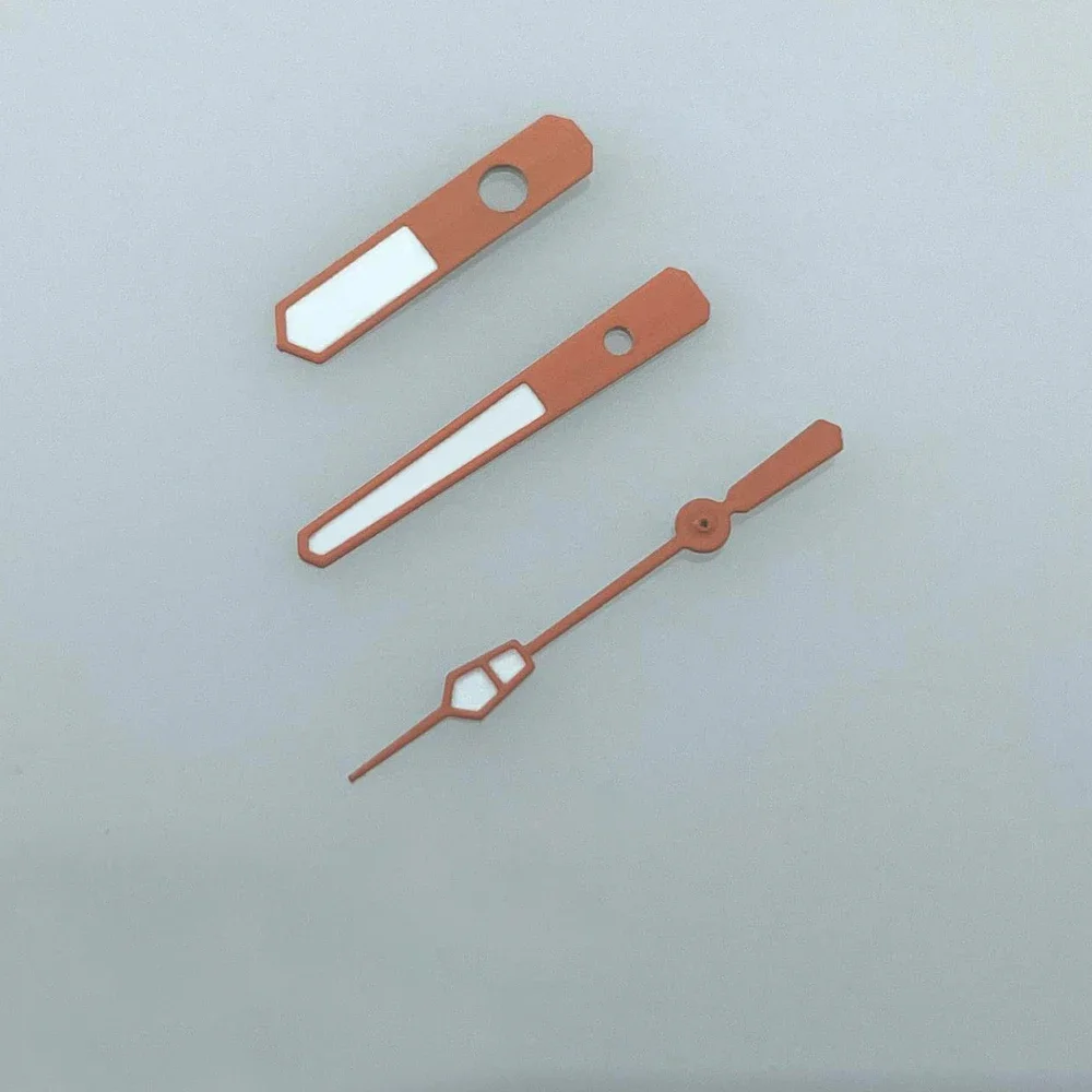 Elegant Luminous Watch Hands in Silver, Gold, Rose Gold, and Green Tones