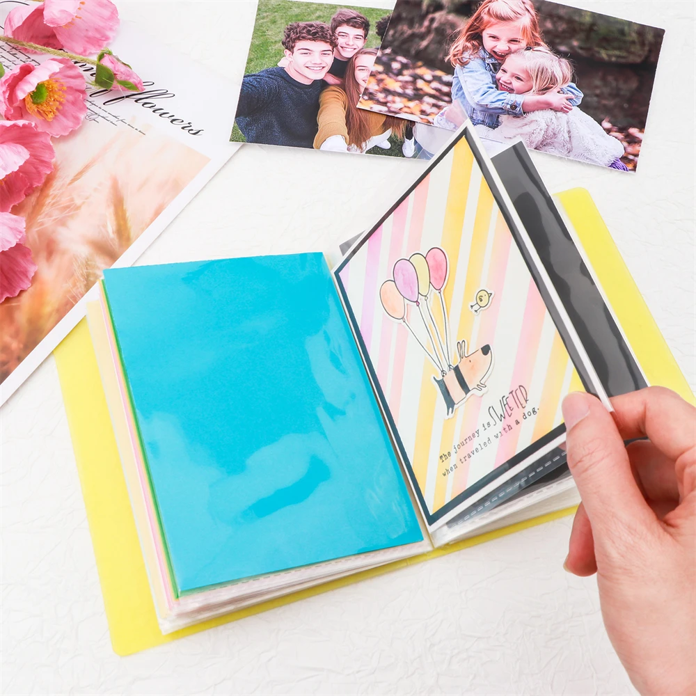 A6 Size Sticker Photo Storage Album Clear Storage Book Organizer Folder 40 pages for Stamp Cutting Dies Postcard