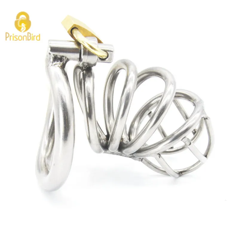 

Chaste Bird New High quality Male Chastity Device Bird Lock Stainless Steel Cock Cage A224-2