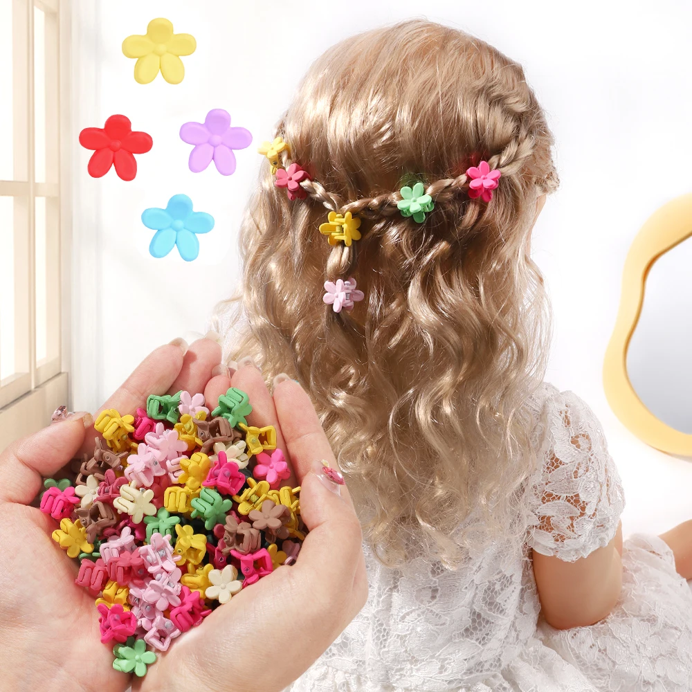 

30Pcs Newborn Girls Hair Clips Cute Mini Cartoons Claw Flower Small Hair Claws Children Sweet Hairpins Baby Hair Accessories