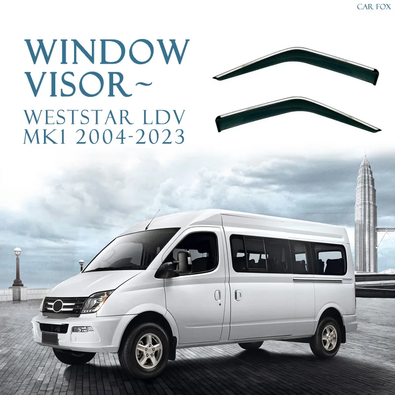 

For MAXUS Weststar LDV MK1 2004-2023 Pickup Pickup Present Plastic Window Visor Vent Shades Sun Rain Deflector Guardv