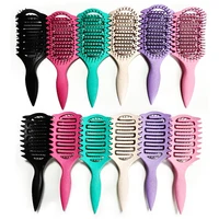 3 in 1 Curl Define Styling Brush Hollow Out Detangling Hair Brush Tangled Hair Comb Shaping Defining Curls Barber Styling Comb 2