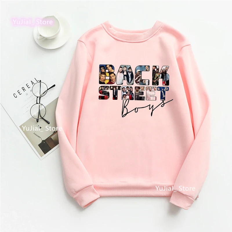 2023 Fashion Sweatshirt Women Backstreet Boys World Graphic Print Hoodies Girls Funny Jumper Femme Winter/Autumn/Spring Coat