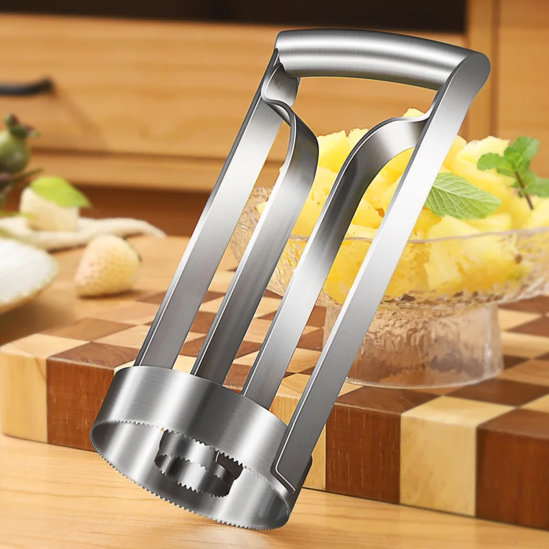 High Quality Kitchen Fruit Gadgets Stainless Steel Pineapple Corer Knife Eye Peeler Slicer Corer Peeling Pineapple Knife Cutter