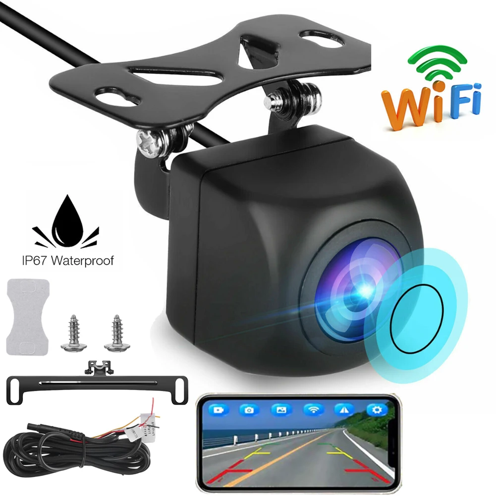 

Wireless WiFi Car Rear View Camera Night Vision HD Reverse Cam IP67 Waterproof Vehicle Camera 175 Degree Support for Android IOS