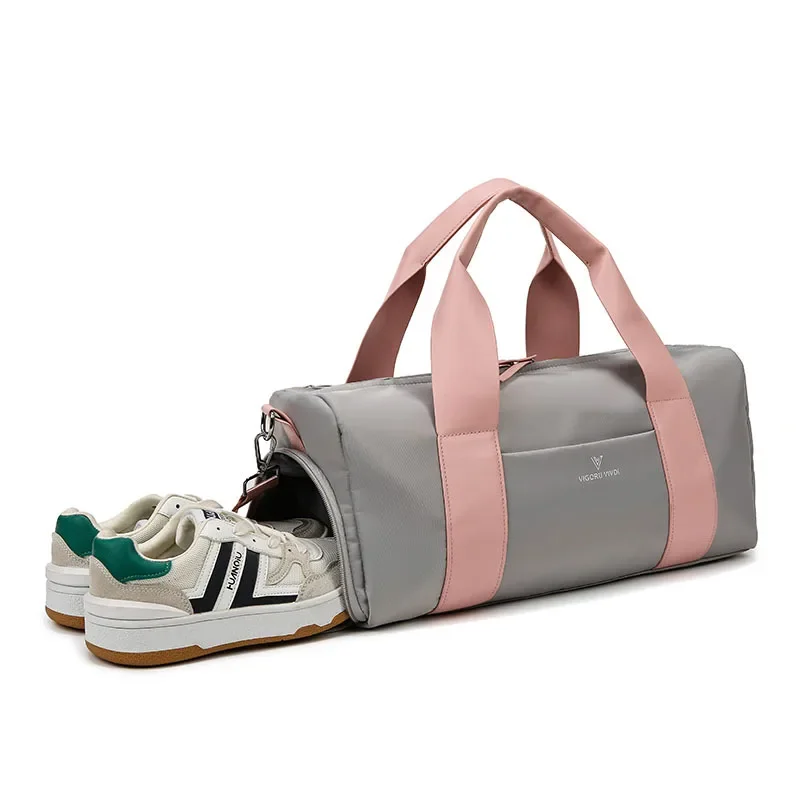 Sports Gym Handbag Women Fitness Swimming Training Bags Female Dance Yoga Mat Bag Outdoor Travel Luggage Pack With Shoes Pocket 4
