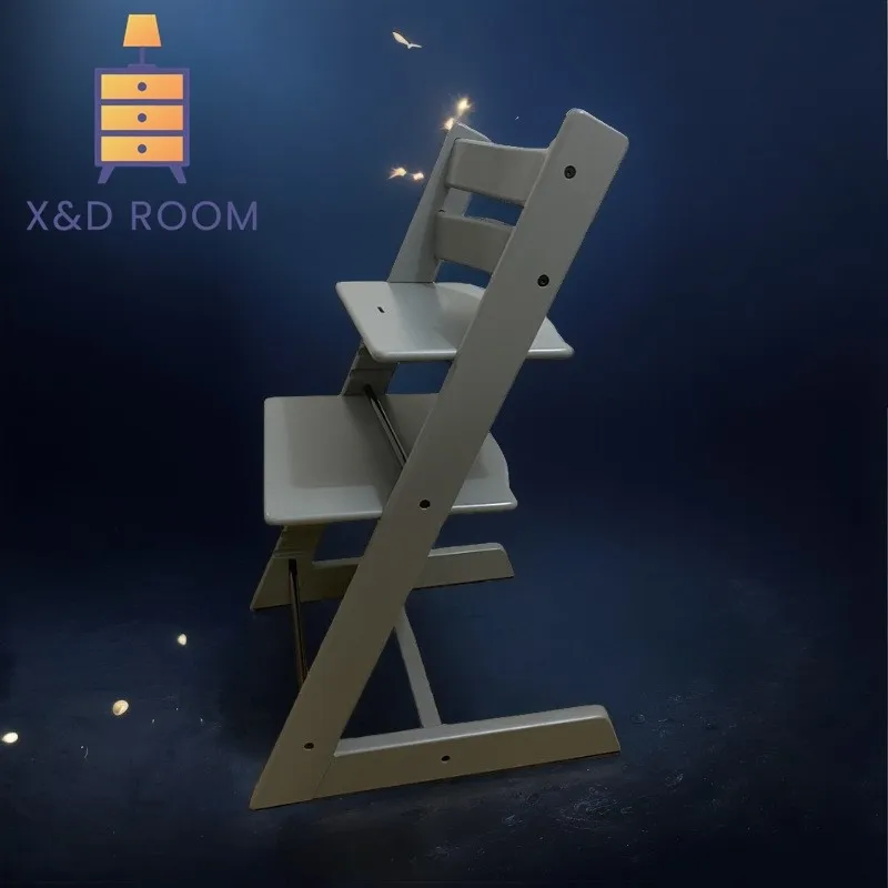 Dining Chair X&D Children's Growth Baby Dining Chair Multifunctional Adjustable Beech Wood High Legged Learning