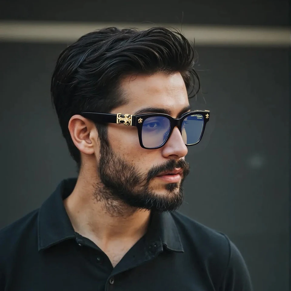 Neue klassische Mode Damen Vollformat Acetatfaser Brillengestell lässig Herren optische verschreibungspflichtige multifokale Lesebrille – Detail 2