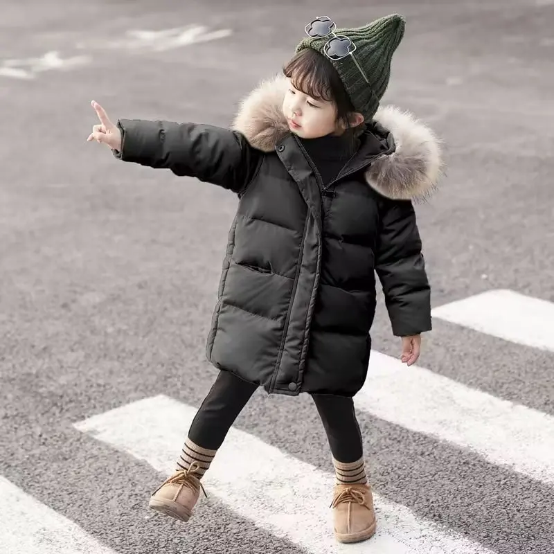 Down Jacket Waterproof Hooded for Girls Winter
